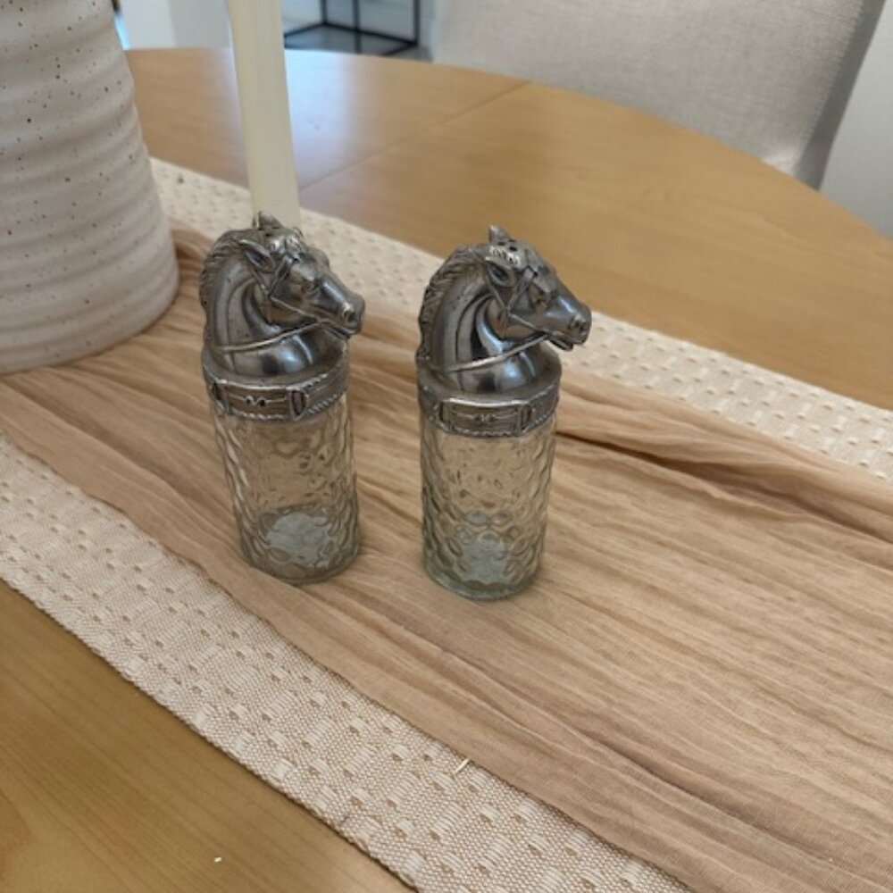 Vintage Horse Head Salt & Pepper Shakers